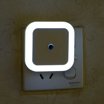 0,5 W Lizdas LED Nakties Šviesos Nešiojamų ES Plug Šalta Balta Aikštėje Lempa Namų kambarį Laiptines Koridoriuje Naktį Žibintai