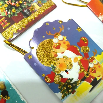 100vnt/daug Kalėdų eglučių papuošalai dovanos Kalėdų pageidavimų kortelės palaima atvirukas su aukso milteliai naujųjų Metų dekoracija namuose