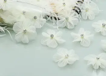 10pc/daug Mados puošnios Baltos Dėmės drabužiams Siūti china Gėlių parch ženklelis Aplikacijos parches bordados para
