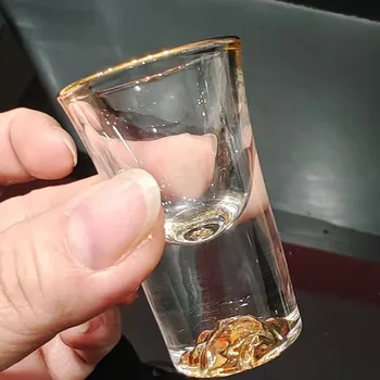 12pcs Švino Stiklo Smulkūs Stiklo Jinshan Balto Vyno taurė Vienas nagų Dvasia Stiklo Aukso Folija Kulka Stiklo