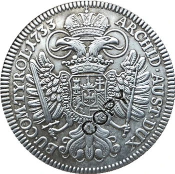 1733 Austrija 1 Speciesthaler kopijuoti monetas