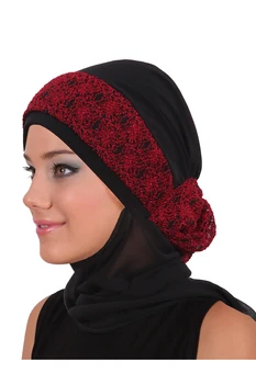 2022 Naujas Mados Rankenėlę Boucle Su Skara Gatavi Turbaną Hijab Variklio Dangčio Šalikas Vėžio Bžūp Specialius Moterų Produkto Beretė Musulmonų Bandana Abaja