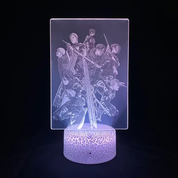 3D vaizdo Lempa Shingeki No Kyojin Ataka Titan DVI 