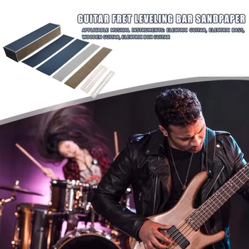 3pcs Gitara Fingerboard Guard Raštas Nervintis Šlifavimo Leveler Šviesų Reguliavimas Baras su švitriniu popieriumi Muzikos Instrumentas Luthier Įrankiai