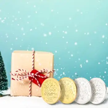 4types Santa Claus Norintys Moneta, Kolekcines, Auksą, Padengtą Suvenyrų Monetos Ašigalio Kolekcijos Dovana Linksmų Kalėdų Proginės Monetos
