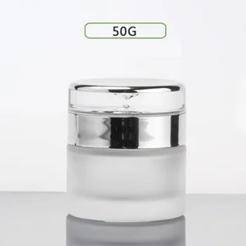 50G perlų balta/žalia/matinio/mėlyno stiklo puodą/jar naktinis kremas/esmė/serumo/gelis/kremas/odos priežiūra puodą/kosmetikos pakuotės