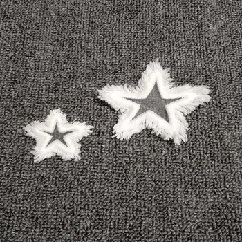 5vnt/daug baltos žvaigždžių dėmės drabužiams Siūti ant pleistro žvaigždžių dekoratyvinis parches bordados para ropa Siuvinėjimas, aplikacijos drabužiai