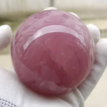 600-620g 1pc Natūralus rožių kvarcinio krištolo rutulį apdailos kamuolys švenčių šalis puošmenų, rožinis kvarcas akmenų gydomųjų kristalų
