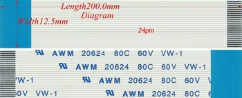 6pcs 24 PIN 200MM Ilgis 0,5 mm Žingsnio FFC TTL Juostelės Plokščio Kabelio priešinga Kryptimi Už FFC Kabelis