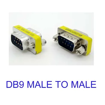 9 Pin RS-232 DB9 Male Vyrų Serijos Kabelis Lyčių Keitiklis Sankaba, naujas NAUJAS Adapteris