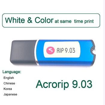 AcroRip 9.03 balto rašalo spalvos rašalo spausdinimo tuo pačiu metu DTG DTF drabužių A3 A4 UV rašalinis spausdintuvas