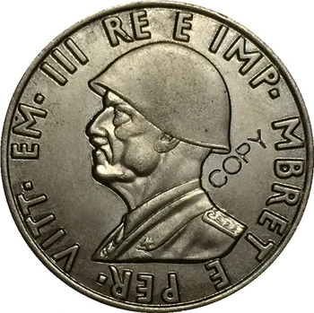 Albanija 1939 0.5 Lek Frankų monetos kopija 24mm