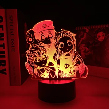 Anime Tualetas Privalo Hanako Kun LED Nakties Šviesos Miegamojo Puošimas Spalvinga naktinė lempa Manga Hanako Dovana Akrilo 3D Lempos