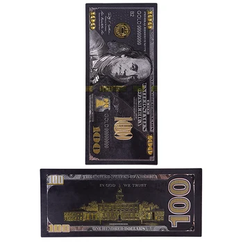 Antikvariniai Juodojo Aukso Folija 100 USD Valiuta Atminimo Dolerių Banknotų Dekoras