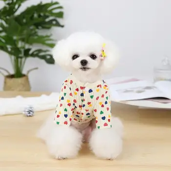 Atsitiktinis Minkštas Šuniukas Žiemos Megztinis Marškinėliai Pet Drabužiai Pet Home Drabužiai Akimirksniu Dizaino Patalpose