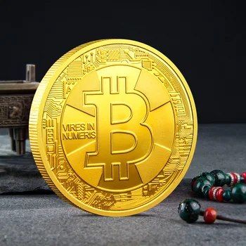 Aukso ir sidabro Bitcoin trimatis reljefo šifravimo progines monetas, virtuali valiuta pritaikymas Amatų Apdaila