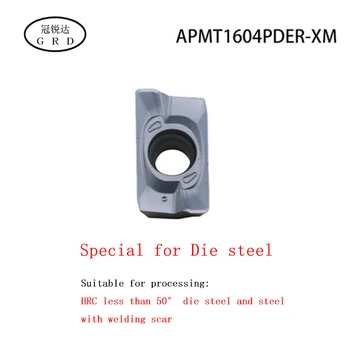 Aukštos kokybės ir kietumas APMT1135 APMT1604 įdėklai Mirti plieno specialios APMT1135PDER APMT1604PDER tinka plieno iki 50°