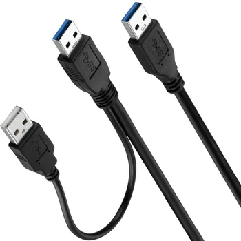 Bochara USB 3.0 Type A Male+USB elektros Energijos Tiekimas, USB 3.0 Type A Male USB 3.0 Duomenų Kabelis Folija+Pintas, Ekranuotas, Skirtas HDD