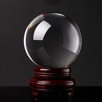 Bola de cristal transparente, decoración casera clara de la esfera de la fotografía de la curación que hace juegos malabares