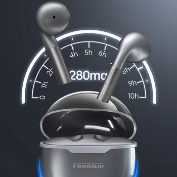 Fineblue F22 PRO Mini Žaidimų Ausinės Low Latency TWS Bluetooth 5.1 Ausinių Sporto Belaidžių Ausinių Triukšmo Panaikinimo Ausinių