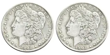 JAV 1902/1902 Du Veidus Morgan Doleris Sidabro Padengtą Kopijuoti Monetos