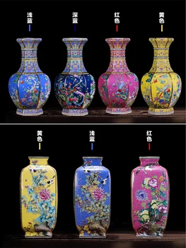 Jingdezhen Antikvariniai Porceliano Emalio Prabanga Papuošti Keraminių Gėlių Vaza
