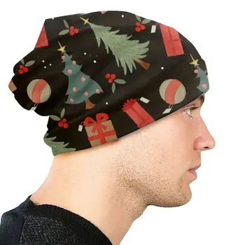 Jolly Holly Linksmų Kalėdų variklio Dangčio Skrybėlę Lauko Skullies Beanies Kepurės Vyrams, Moterims Suaugusiųjų Žiemos Megzti Skrybėlę Šiltos Unisex Kepurės