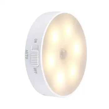 Judesio Jutiklis Nakties Šviesos diodų (LED) Belaidžio ryšio Miegamojo Lempa USB Įkraunamą Energijos taupymo Automatinis Sieniniai Kūno Indukcinės Lempos
