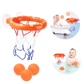 Juokingi Mini Fotografavimo Krepšinis su 3 Kamuolius Bamblys Vonios kambarys, Vonia Vandens, Žaisti Žaidimus, Plastikiniai Lankai Kūdikių Berniukų Dušo Žaislai