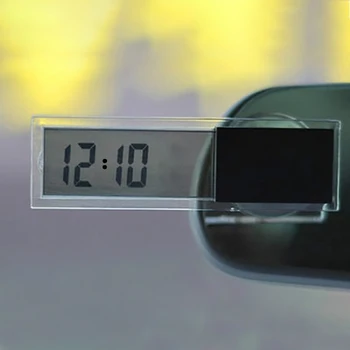 LCD Ekrano-montuojamas Laikrodžiai Mini Elektroninių Langų Laikrodis Siurbimo Taurės Automobilių Žiūrėti LCD Ekranas Auto Automobilio Interjero Priedai