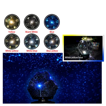 LED Star Projektoriaus Lempa Vaikų Miegamasis Galaxy Naktį Šviesa, Kūdikis Lempos Dekoro Sukasi Žvaigždėtą Darželio Dangaus Planetos Stalo Lempa