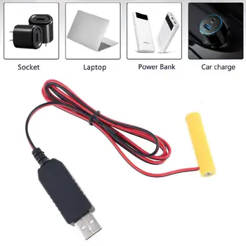 LR03 AAA Baterijos Eliminator USB Maitinimo Kabelis Pakeisti 1 4pcs x AAA tipo Baterijos Elektros Žaislas, Žibintuvėlis, Laikrodis LED Lašas Laivas