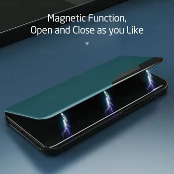 Magnetinio Apversti Smart Case For Samsung galaxy m52 5G Odos Tekstūra apsauginis Dangtis sansung m52 m 52 52m6.7in Stovėti Telefono Coques