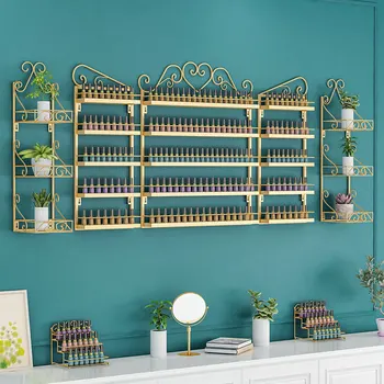 Manikiūro display rack rack net nagų lakas aliejaus tinkamumo vartoti Geležies Meno Manikiūro lentynos kabo sienos aliejus sienos nagų lako stovo, sieninis ekranas
