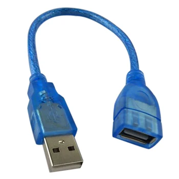 Mayitr 1pc Trumpas Mėlyna USB 2.0 Vyrų ir Moterų Spartus prailginimo Laido Adapteris, Laidas 30CM