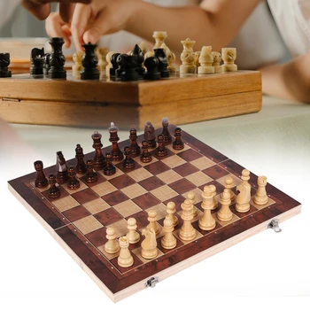 Mediniai Šachmatai Nustatyti Lankstymo Didelės Magnetinės Lentos Su 34 Šachmatų Interjero saugojimo Nešiojamų Kelionių stalo Žaidimas Greitai Pasiekti