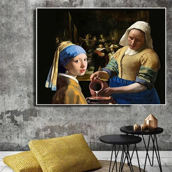 Mergina Su Perlo Auskaru Johannes Vermeer 5d 