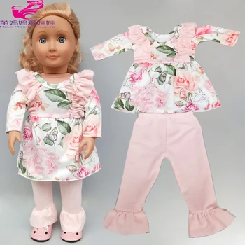 Naujas gimęs kūdikis lėlės drabužiai vaivorykštė suknelę 18 american doll suknelė žaislai, dėvėti