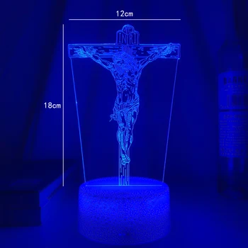 Naujausias Krikščionių Atžvilgiu Jėzaus Formos Bažnyčia Decoratative 3D apšvietimas, Kabelinė Dovana LED USB Nuotaika Naktį Šviesos Daugiaspalvis Stalo Lempa