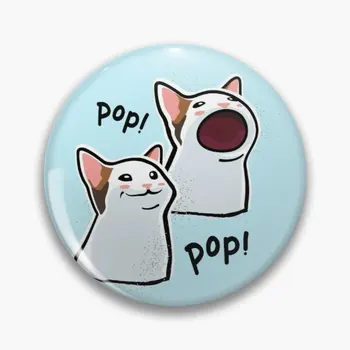 Pop Katė Meme Popcat Popping Katė Pritaikoma Minkštas Mygtuką Pin Kūrybos Dovana, Papuošalai, Drabužiai Ženklelis Mados Moterų Mylėtojas Dekoras