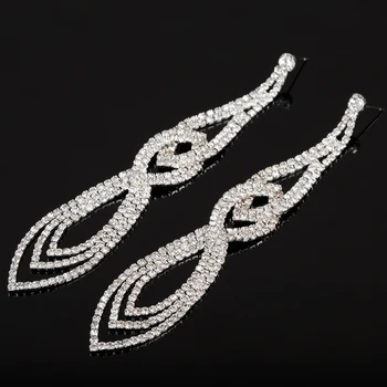 Prabangus didelis pareiškimą, auskarai moterims, kalnų krištolas ilgai lašas auskarai 2019 kristalų tabaluoti earings mados bižuterijos E3004