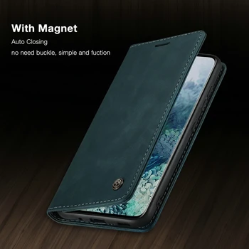 Prabangus Odinis Dėklas, Skirtas Samsung Galaxy A51 A52 A71 20 Pastaba Ultra Magnetinio Piniginės Atveju S20 S21 S10 S8 S9 Plus S7 Kortelės Telefono Dangtelį