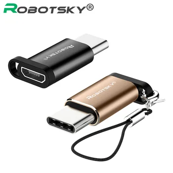 Robotsky USB Tipas-C Micro USB Adapterį Vyrų ir Moterų C Tipo OTG Keitiklio Kabelį, Samsung Letv Macbook Matebook