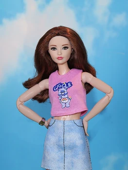 Rožinis viršus + džinsai sijonas / originalių drabužių rinkinys drabužiai, apranga 1/6 BJD Xinyi FR ST Barbie Lėlės / lėlės drabužiai
