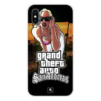 Samsung Galaxy A3 A5 A7 A8 A9 Star A6 Plius 2018 m. m. 2016 m. 2017 GTA San Andreas GTA (Grand Theft Auto 5 V Mobilųjį Telefoną Odos Atveju