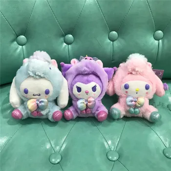 Sanrio Kawaii Kuromi Vienaragis Mano Melodija Cinnamoroll Katytė Pliušinis Žaislas Cute Lėlės Plushie Anime Ir Animacinių Filmų Pliušinis Guajian Gimtadienio Dovana