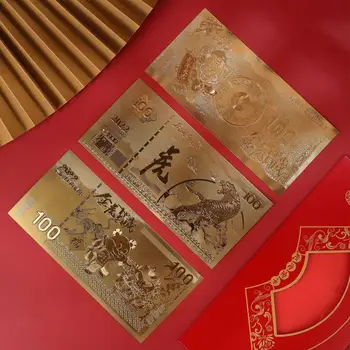 Surinkimo Naujųjų Metų Banknotų Kompaktiškas Kinų Zodiako Tiger Puikus 2022 Mėnulio Tigras Naujųjų Metų Banknotą su Raudona Paketas