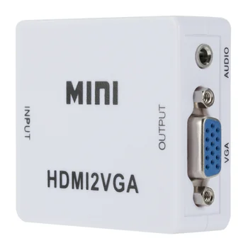 TQQLSS mini HDMI suderinamus į VGA Adapteris HDMI-compatible2VGA Skaitmeninis Analoginis Konverteris HD 1080p PC Laptop Tablet HDMI2VGA
