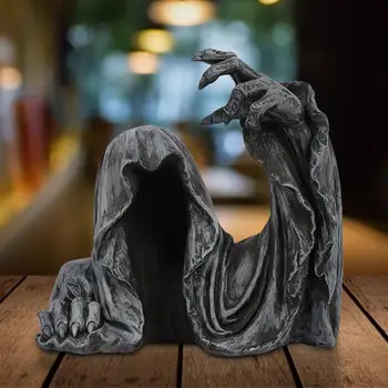 Trileris Sėdi Juodoji Ranka Skulptūra Dervos Dvasios Sodo Statula, Asmenybės Meno Helovinas Apdailos