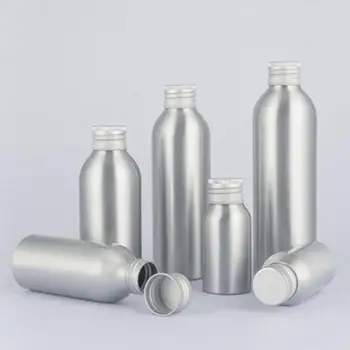 Tuščias Aliuminio Buteliukai Su Užsukamu Aliuminio Dangteliu Kepurės 40ml/50ml/100ml/150ml Tuščias Losjonas Kosmetikos Butelis Metalo Daugkartiniai Butelis